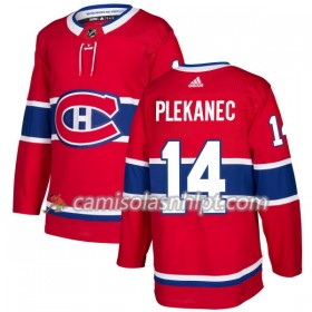 Camisola Montreal Canadiens Tomas Plekanec 14 Adidas 2017-2018 Vermelho Authentic - Homem